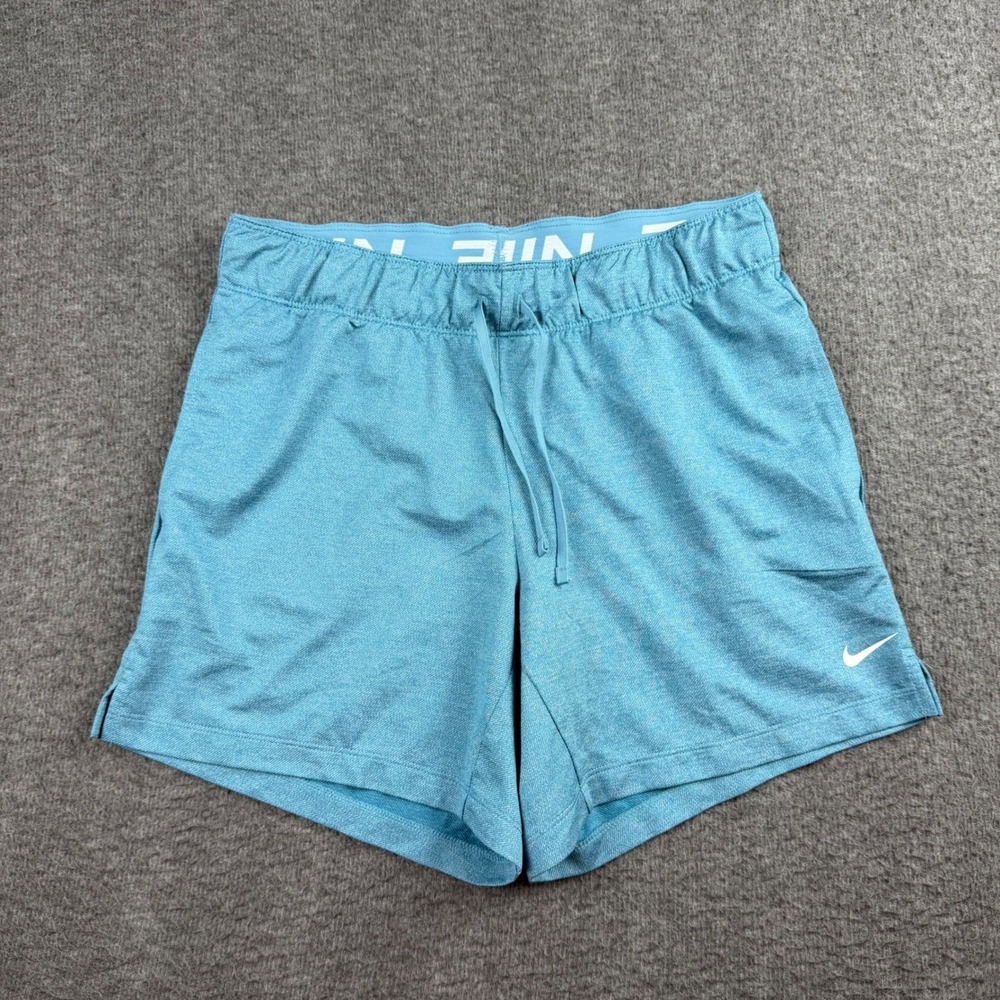 Nike Dri-FIT Womens Running Shorts Blue Heathered XS Athletic Gym Training